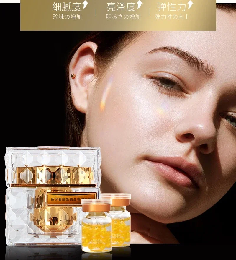 Luxury Skincare Moisturizer - プラチナレアラグジュアリーキャビアケアセット フェイシャルクリーム ハリ・弾力アップ しわ改善 保湿・修復 栄養補給