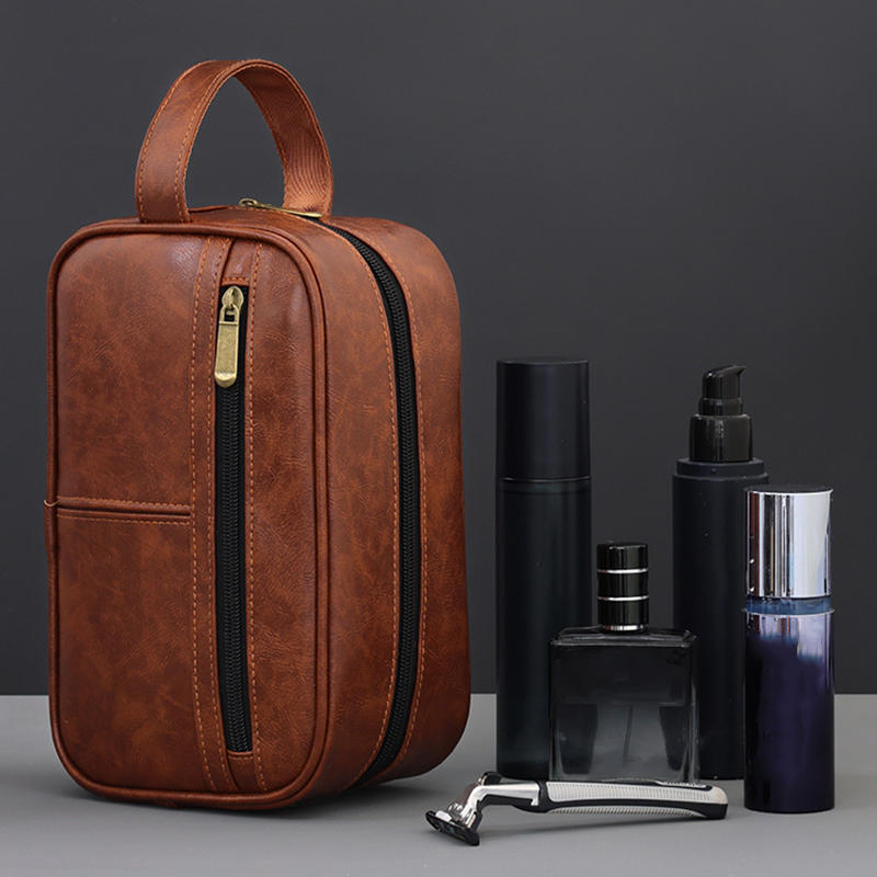 Luxury Skincare Organizer - 男性用トイレタリーバッグ旅行必需品ビジネス化粧品メイクアップケース男性用吊り下げ収納オーガナイザーヴィンテージ高級ウォッシュバッグ