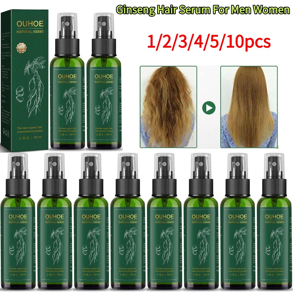 Epidermal Growth Factor - 100ml 高麗人参ヘアセラム 男女兼用 頭皮に栄養を与え、毛根を強化し、ダメージヘアを修復するハーブパワー配合の育毛スプレー
