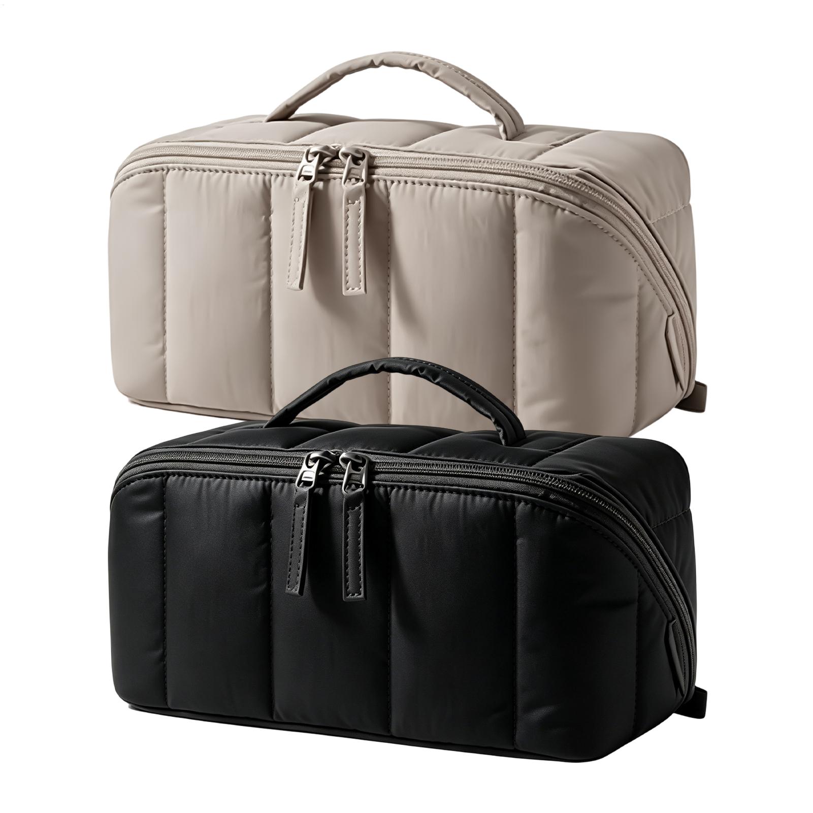 Luxury Skincare Organizer - メイクアップオーガナイザー、洗面用具バッグ、メイクアップケース、収納ポーチ、高級レディースボックス、ジッパー付きコスメティックバッグ、旅行、ホテル、キャンプ用