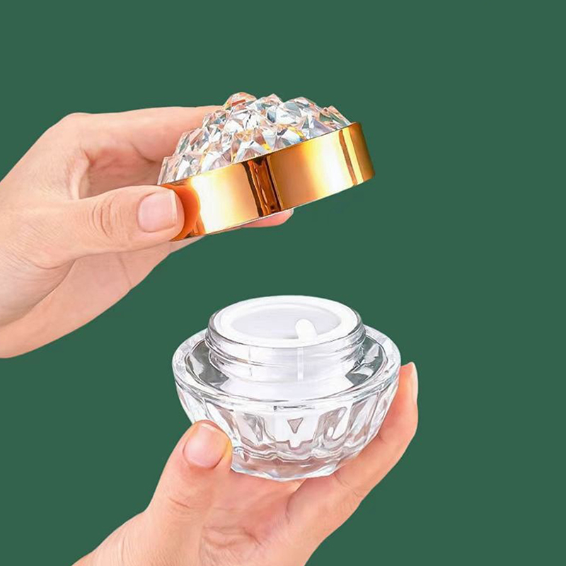 高級ダイヤモンド50gガラス製フェイスクリームジャー（蓋付き - Luxury Skincare Samples のレビューと価格