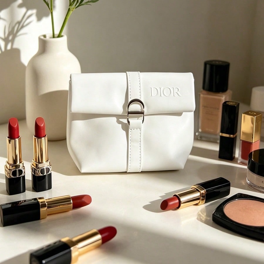 ディオールのバッグ ホワイト コスメティックバッグ 高級エン - Luxury Skincare Samples のレビューと価格