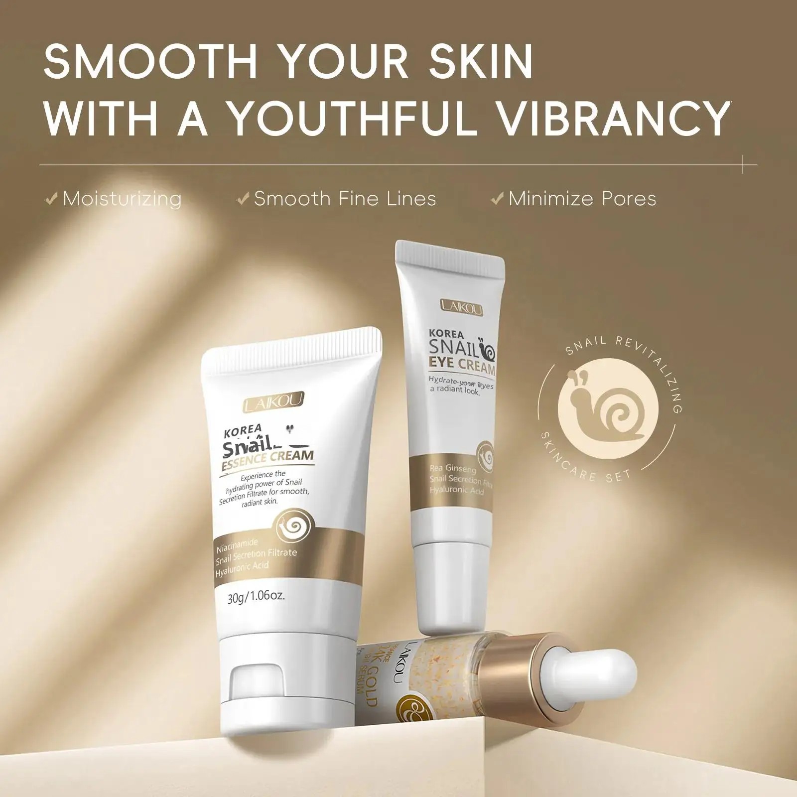 24Kゴールドスネイルリペアセラムアイクリームエッセンスセッ - Luxury Skincare Moisturizer のレビューと価格