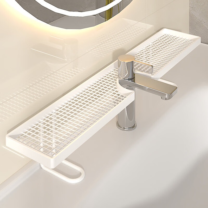 高級感のあるシンプルなシンク収納ラック、工具不要の洗面台オー - Luxury Skincare Organizer のレビューと価格
