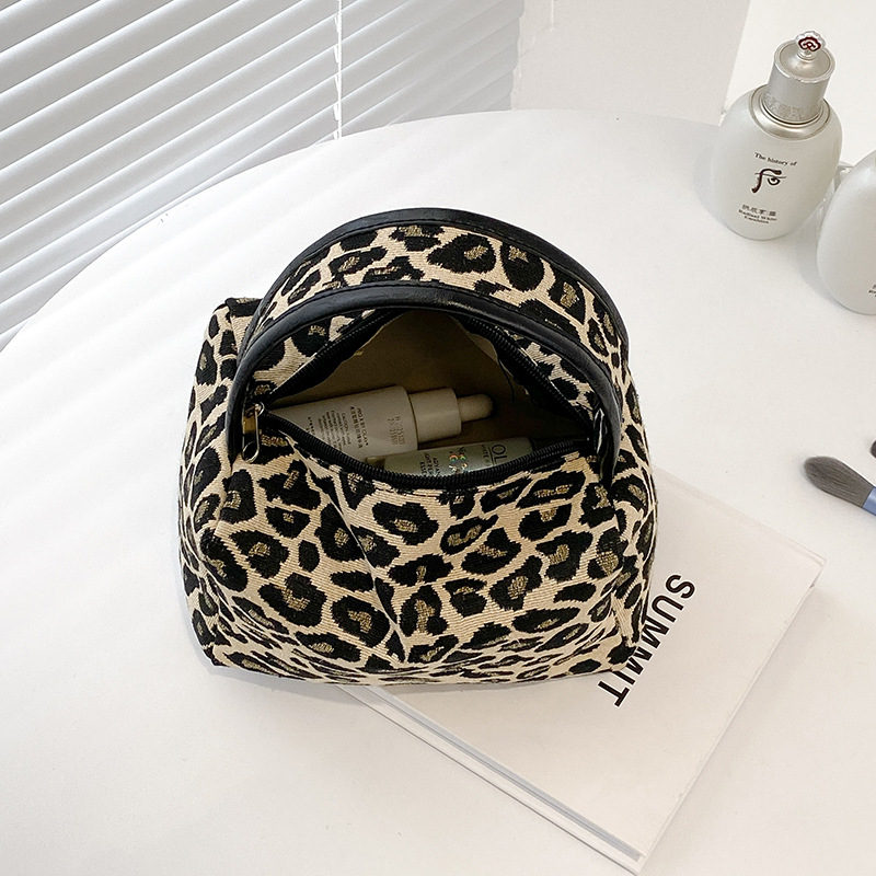 大容量の豪華なヒョウ柄のメイクアップバッグ,キャンバス,ジッ - Luxury Skincare & Spa Reviews のレビューと価格