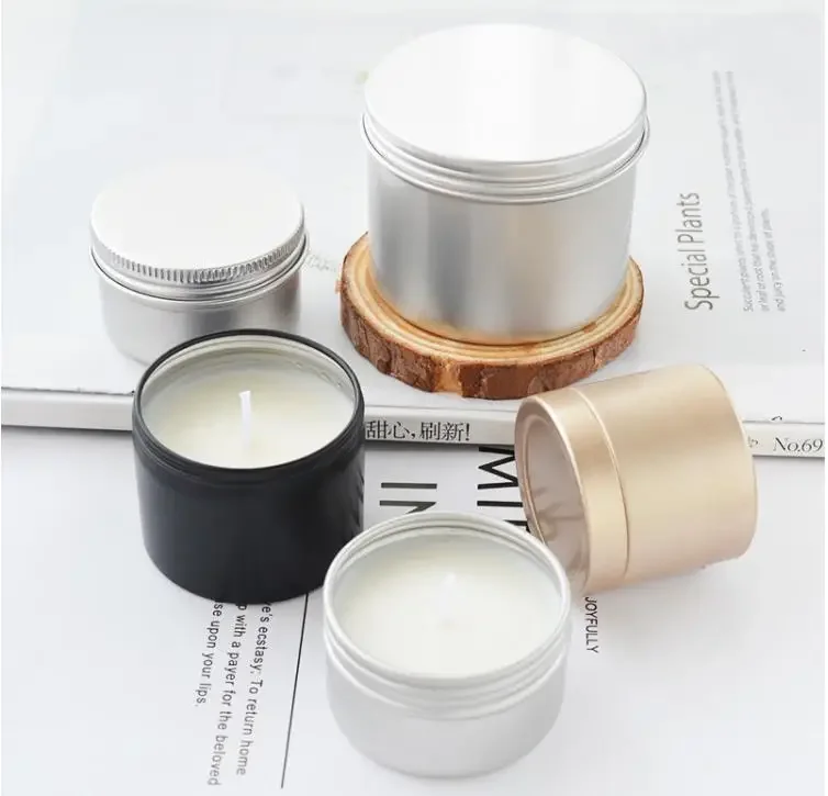 高級キャンドルジャー 蓋付き 丸型キャンドル容器 空の収納ボ - Luxury Skincare Samples のレビューと価格
