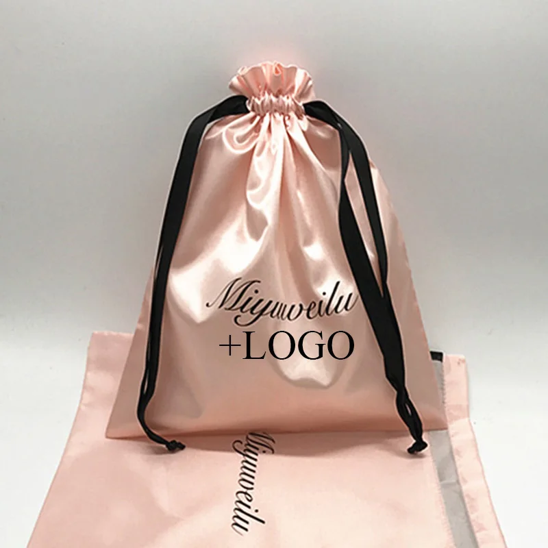 ロゴがプリントされたサテンの巾着袋,ジュエリーパッケージ用の - Luxury Skincare Samples のレビューと価格