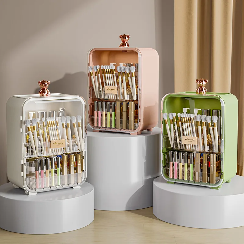 北欧風高級デスクトップ化粧品収納ボックス LEDライト付きミ - Luxury Skincare Organizer のレビューと価格