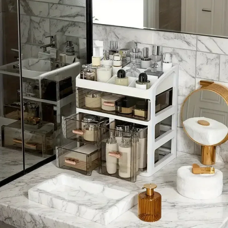 化粧品収納ボックス メイクケース ブラシ 口紅ホルダー スキ - Luxury Skincare Organizer のレビューと価格